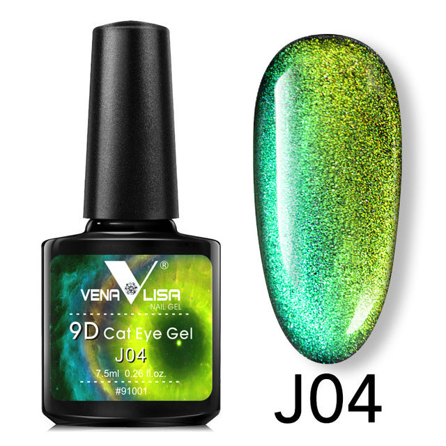 Venalisa 9D Gel Varnish Cat Eye Magic Chameleon Gel Varnish Nail Manicure Galaxy Starry Magnetic Multicolor 5ml Nail Gel Polish - Harmonifa