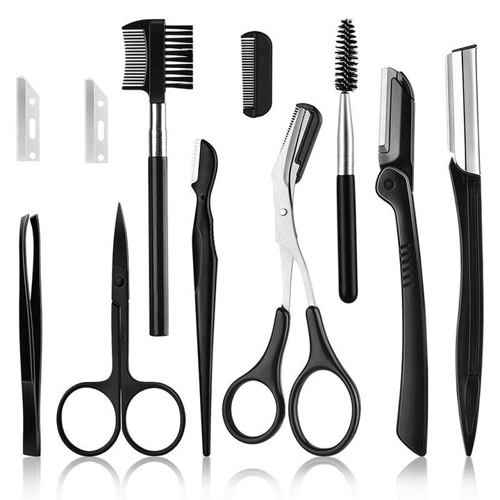 Beauty Tools Black Eyebrow Trimming Set - Harmonifa