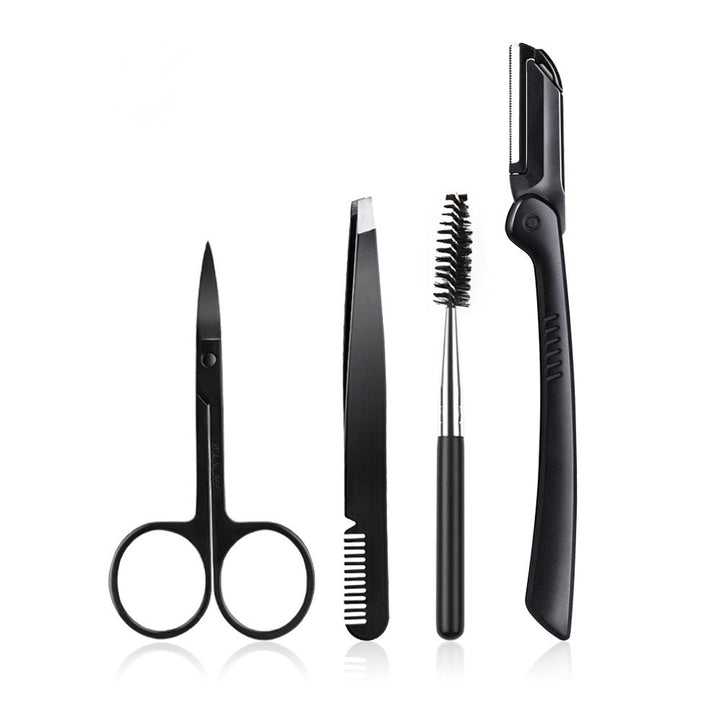 Beauty Tools Black Eyebrow Trimming Set - Harmonifa