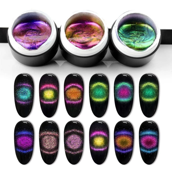 Venalisa 9D Gel Varnish Cat Eye Magic Chameleon Gel Varnish Nail Manicure Galaxy Starry Magnetic Multicolor 5ml Nail Gel Polish - Harmonifa