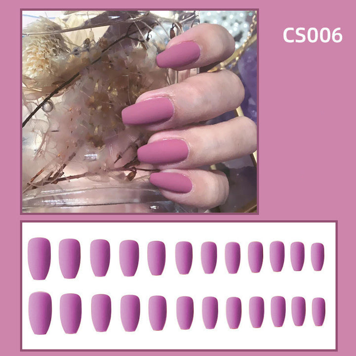 Fake Nails Wear Nails Autumn And Winter Frosted Personality Waterproof Ballet Nails - Harmonifa