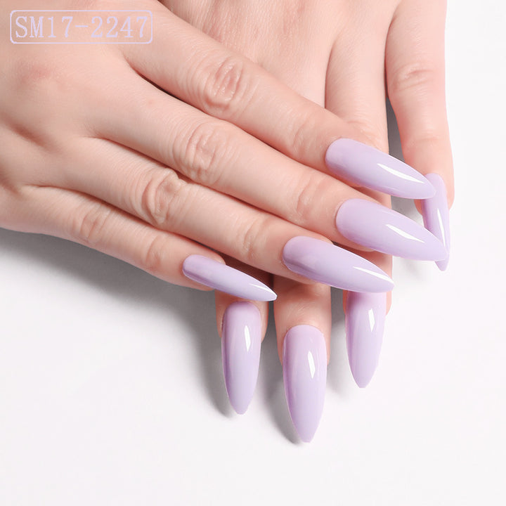 Long Pointed False Nails Solid Color Nails Salon Nails Almond Nail Patches Finger Nails - Harmonifa