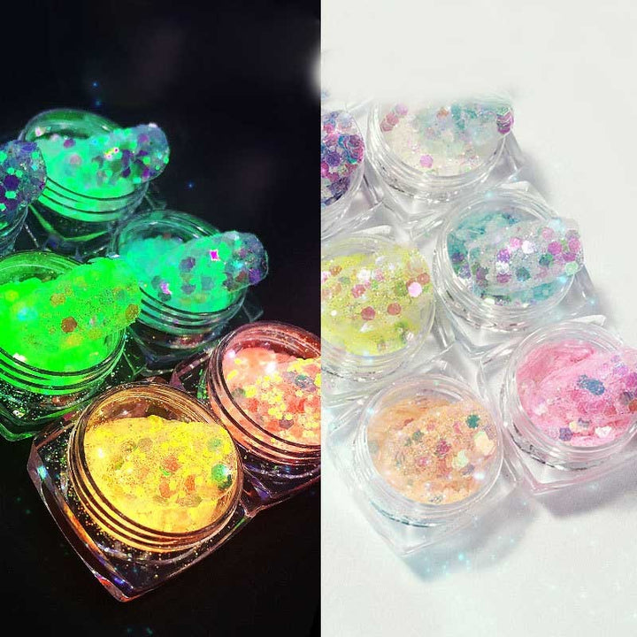 Nail Art Luminous Symphony Glitter Sequin Set - Harmonifa