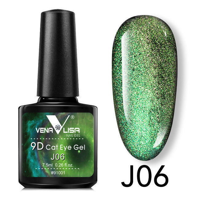 Venalisa 9D Gel Varnish Cat Eye Magic Chameleon Gel Varnish Nail Manicure Galaxy Starry Magnetic Multicolor 5ml Nail Gel Polish - Harmonifa