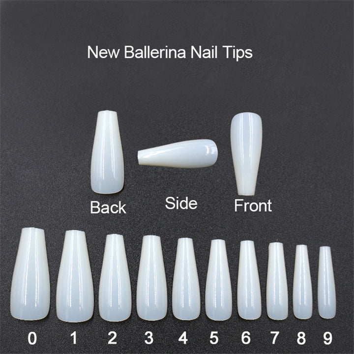 500 tablets of transparent natural color ballet fake nails - Harmonifa