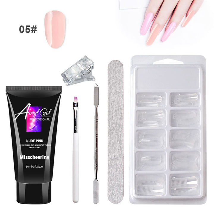 Painless Extension Gel Nail Art Without Paper Holder Quick Model Painless Crystal Gel Set - Harmonifa