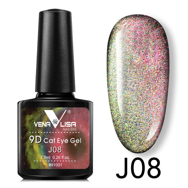 Venalisa 9D Gel Varnish Cat Eye Magic Chameleon Gel Varnish Nail Manicure Galaxy Starry Magnetic Multicolor 5ml Nail Gel Polish - Harmonifa