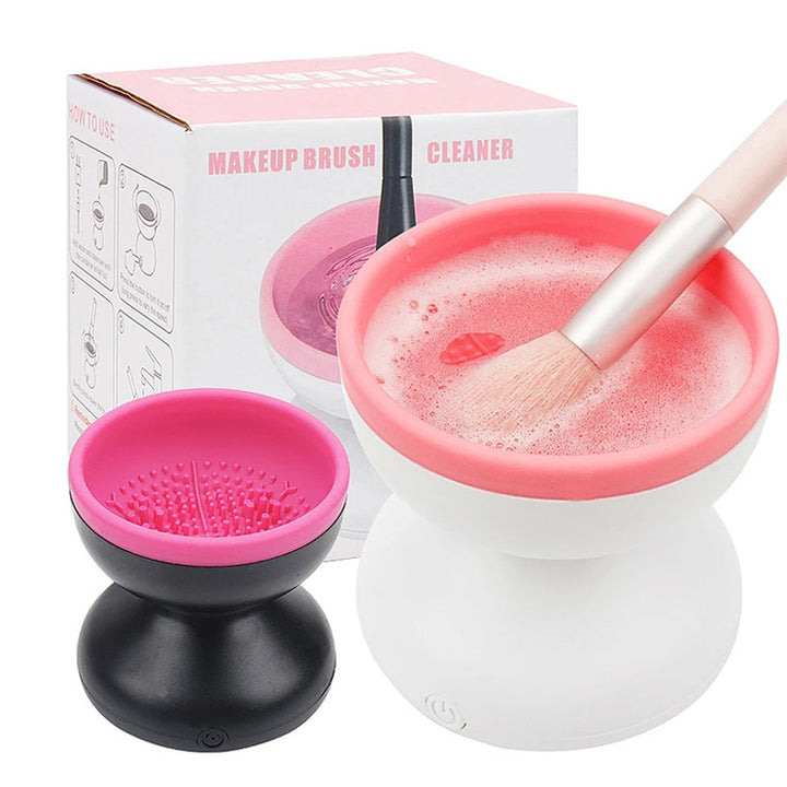 Electric Makeup Brush Cleaner Machine Portable Automatic USB Cosmetic Brush Cleaner Tools For All Size Beauty Makeup Brushes Set - Harmonifa