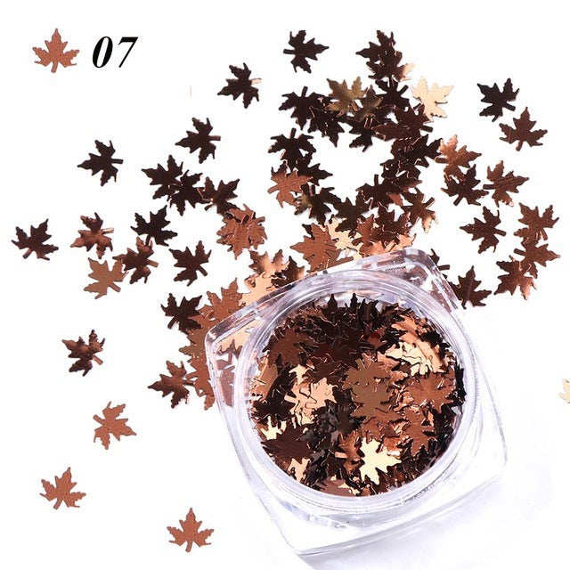 Gradient Maple Leaf Nail Sequins - Harmonifa