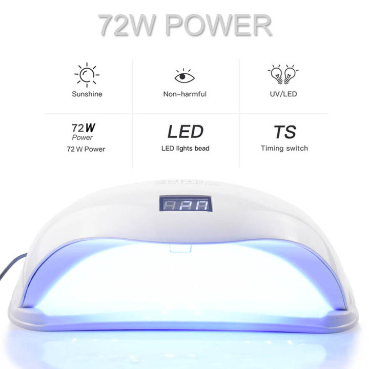 72W UVLED Dual Light Solar Nail Lamp - Harmonifa