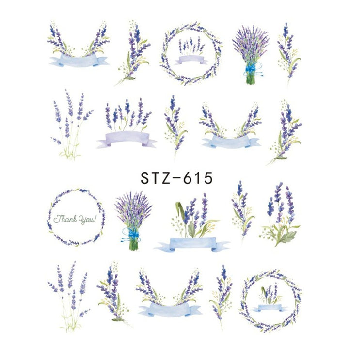 1pcs Nail Sticker Butterfly Flower Water Transfer Decal Sliders for Nail Art Decoration Tattoo Manicure Wraps Tools Tip JISTZ508 - Harmonifa