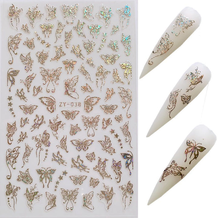 Butterfly Nail Sticker Simulation Bronzing Laser - Harmonifa