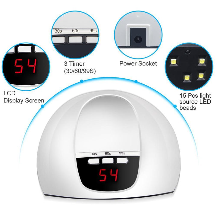 Nail Dryer Nail Lamp Smart Sensor 54W - Harmonifa