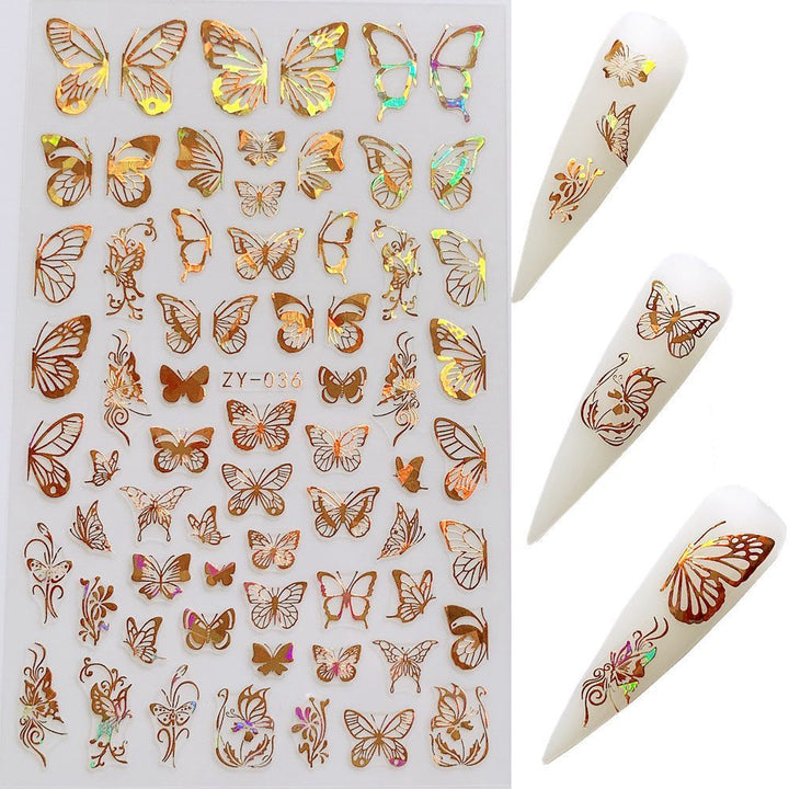 Butterfly Nail Sticker Simulation Bronzing Laser - Harmonifa