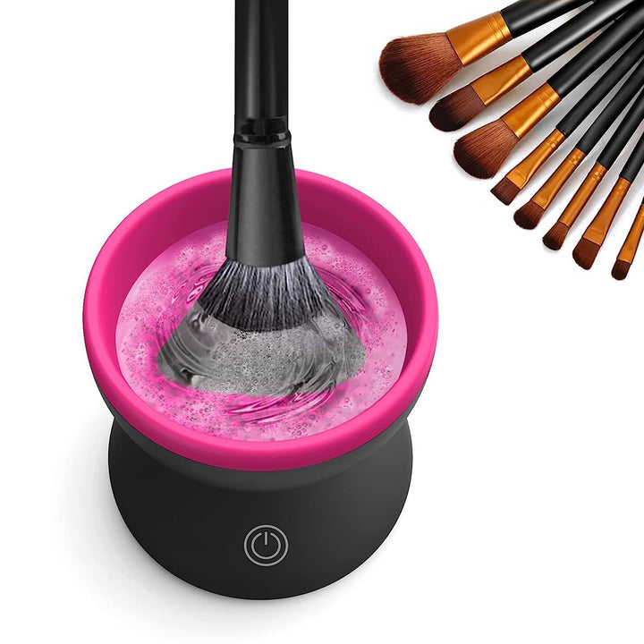 Electric Makeup Brush Cleaner Machine Portable Automatic USB Cosmetic Brush Cleaner Tools For All Size Beauty Makeup Brushes Set - Harmonifa