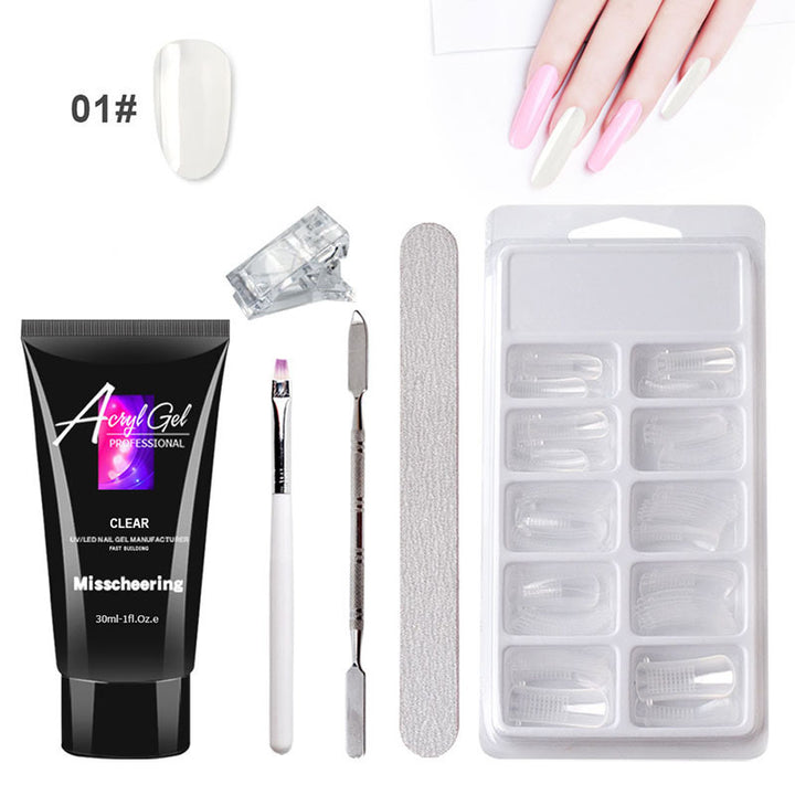 Painless Extension Gel Nail Art Without Paper Holder Quick Model Painless Crystal Gel Set - Harmonifa