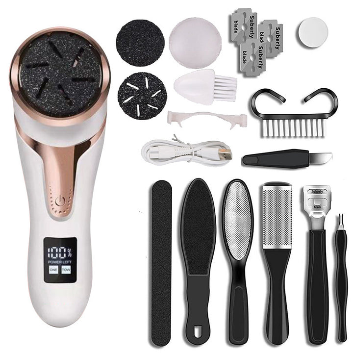 LCD Digital Display Electric Vacuum Cleaner Foot Scrubber Exfoliating Pedicure Beauty Supplies Gadgets - Harmonifa