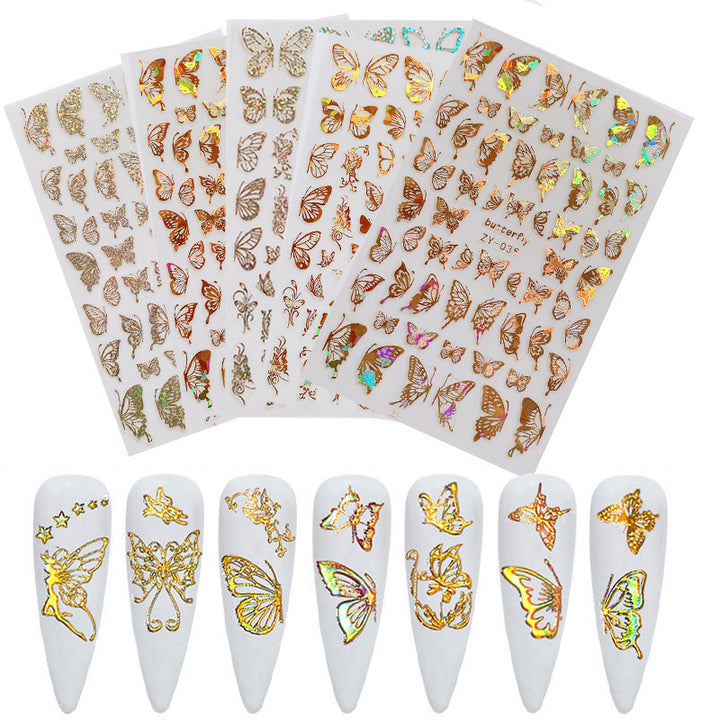 Butterfly Nail Sticker Simulation Bronzing Laser - Harmonifa