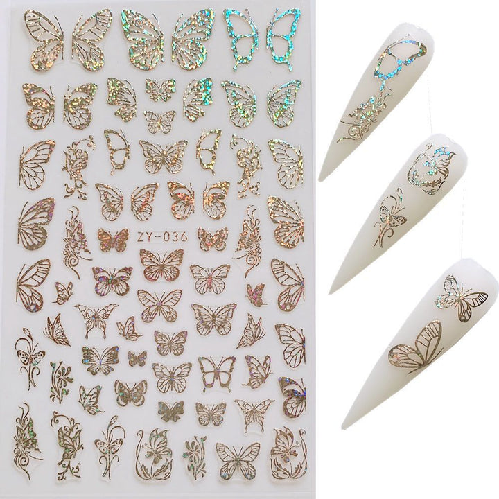 Butterfly Nail Sticker Simulation Bronzing Laser - Harmonifa