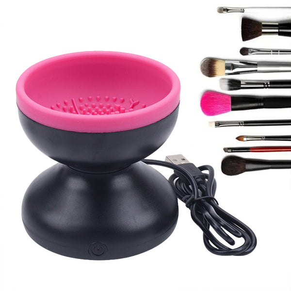 Electric Makeup Brush Cleaner Machine Portable Automatic USB Cosmetic Brush Cleaner Tools For All Size Beauty Makeup Brushes Set - Harmonifa