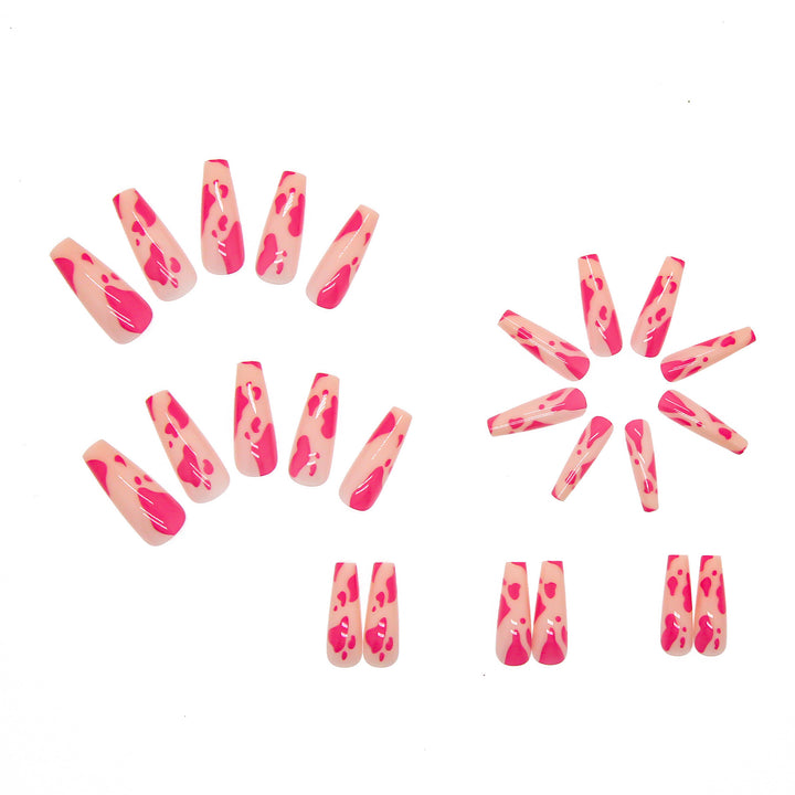 Set of 24 Long Ballet Shaped Nails, suitable for European and American styles - Harmonifa