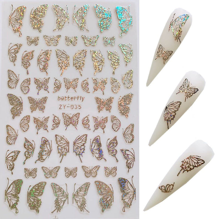 Butterfly Nail Sticker Simulation Bronzing Laser - Harmonifa