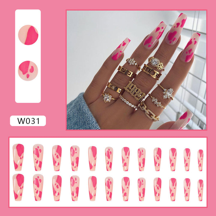 Set of 24 Long Ballet Shaped Nails, suitable for European and American styles - Harmonifa