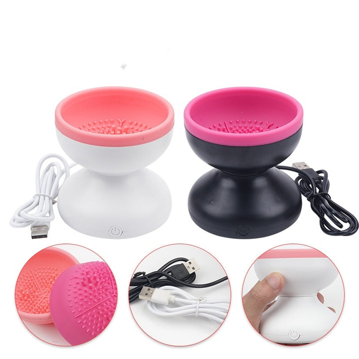 Electric Makeup Brush Cleaner Machine Portable Automatic USB Cosmetic Brush Cleaner Tools For All Size Beauty Makeup Brushes Set - Harmonifa