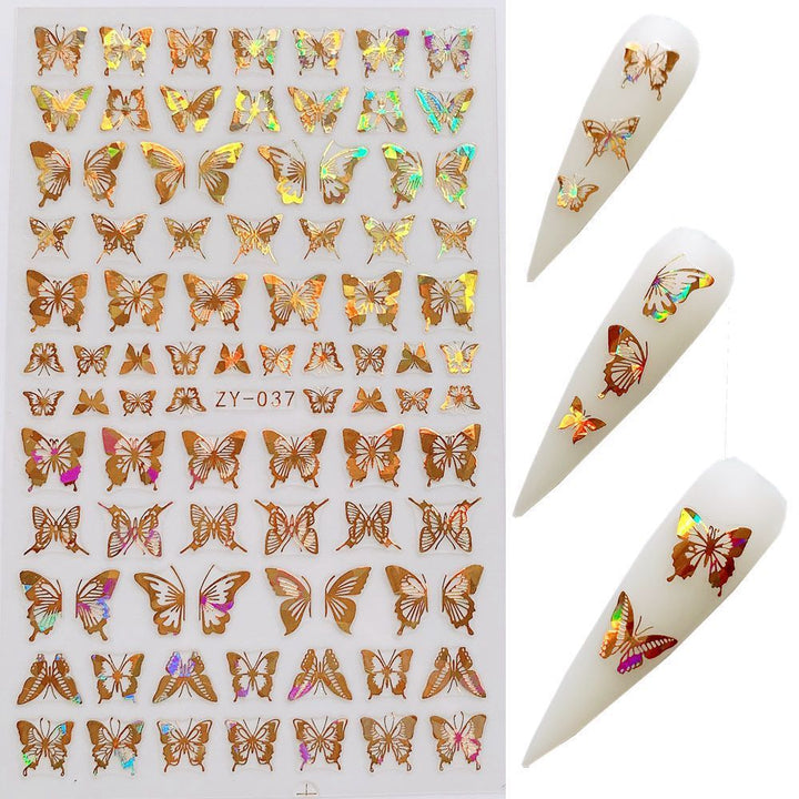 Butterfly Nail Sticker Simulation Bronzing Laser - Harmonifa