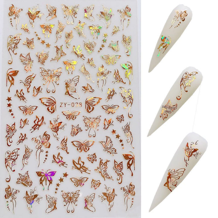 Butterfly Nail Sticker Simulation Bronzing Laser - Harmonifa