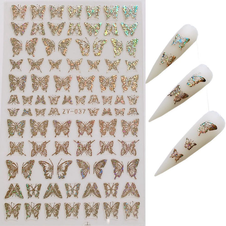 Butterfly Nail Sticker Simulation Bronzing Laser - Harmonifa