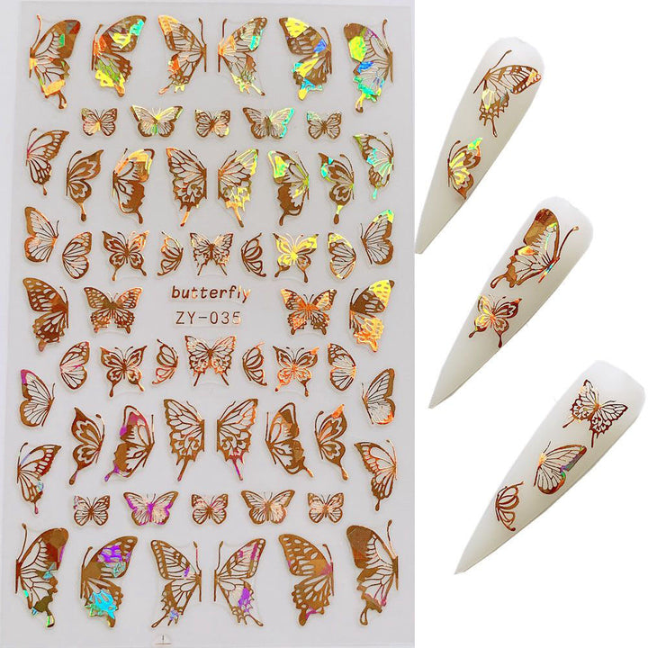 Butterfly Nail Sticker Simulation Bronzing Laser - Harmonifa